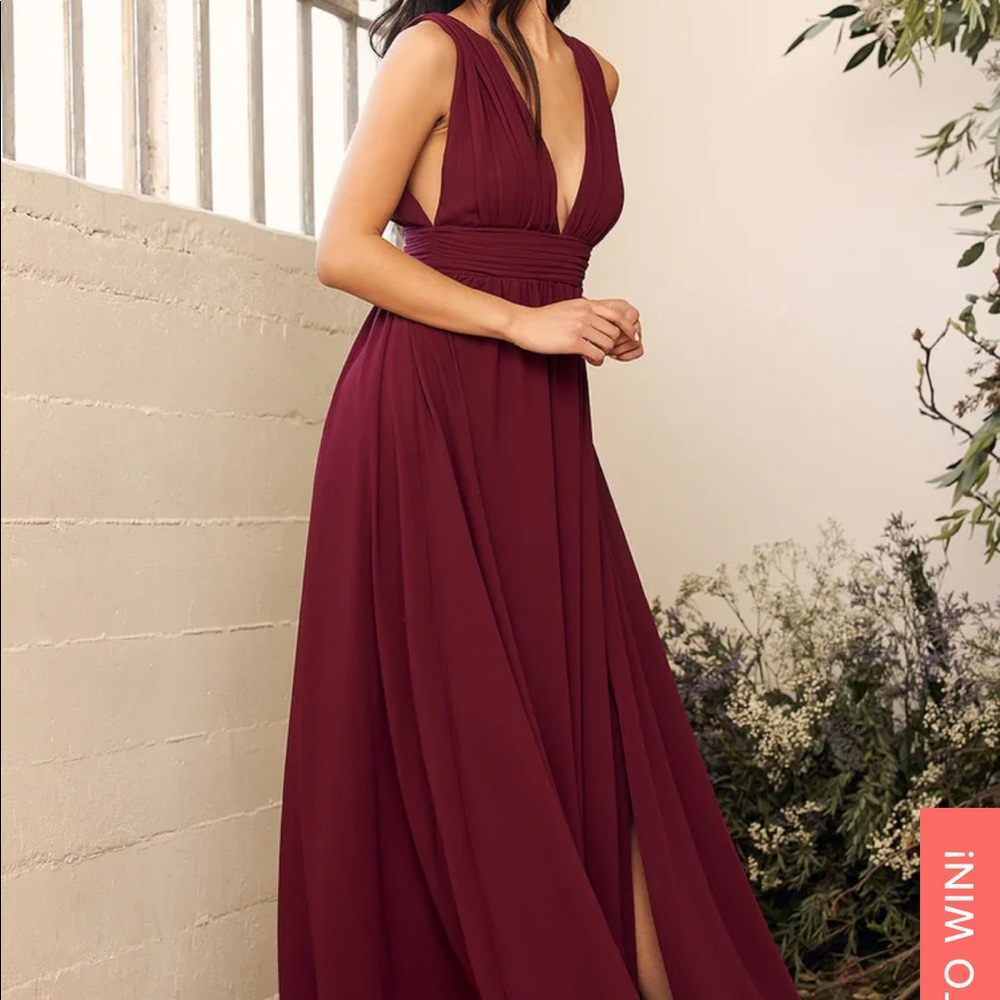 Heavenly Hues Burgundy Maxi Dress